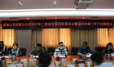 成雅分公司召开二季度经营目标落实会暨国企改革三年行动推进会