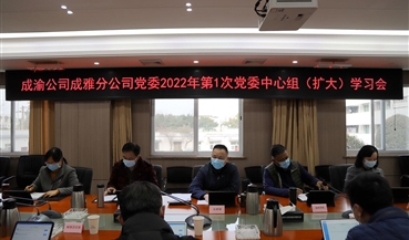 成雅分公司党委召开中心组学习会