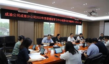 成雅分公司党委召开2023年党委理论学习中心组第10次专题学习（扩大）会