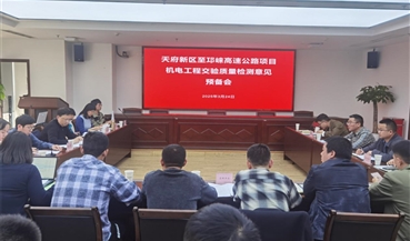 省交通质监站组织开展天邛高速机电工程交验质量检测意见审定工作